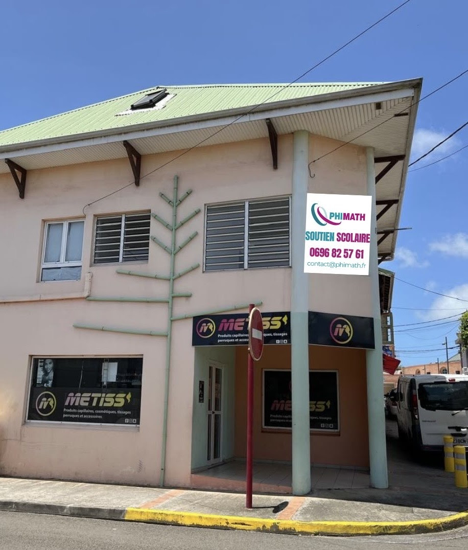 extérieur local des cours particuliers PHIMATH au François en Martinique